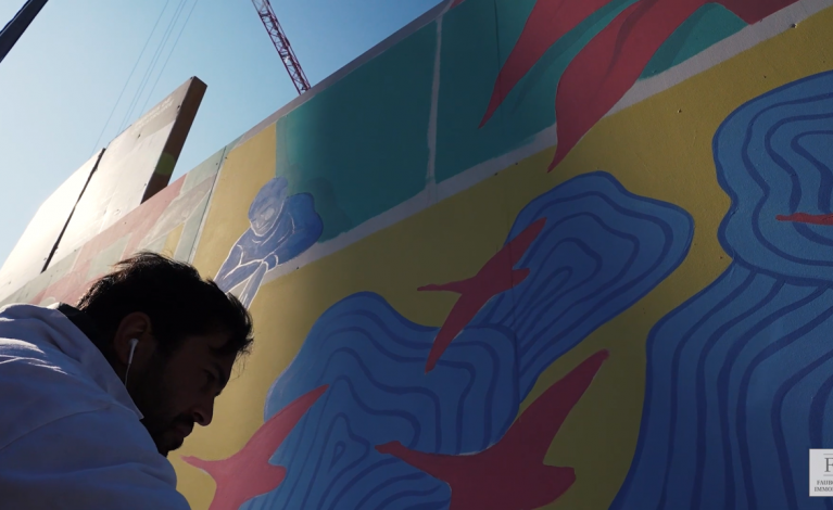 FAUBOURG IMMOBILIER REALISE UNE FRESQUE CULTURELLE A SAINT-OUEN-SUR-SEINE (93)