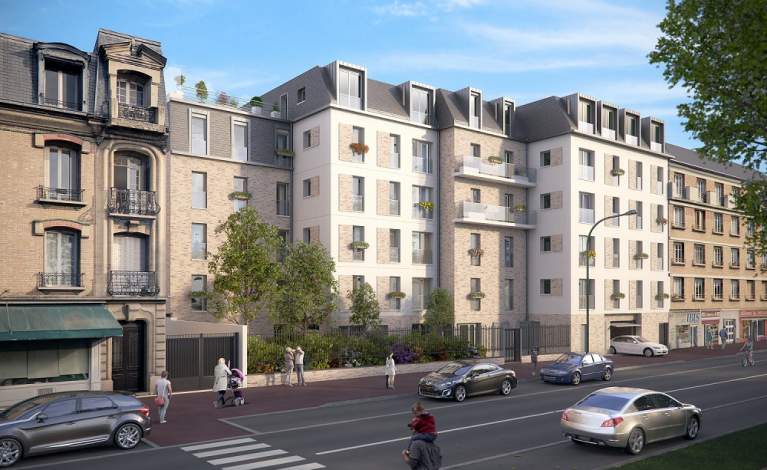 LE VESINET - Perspective façade vue rue 2