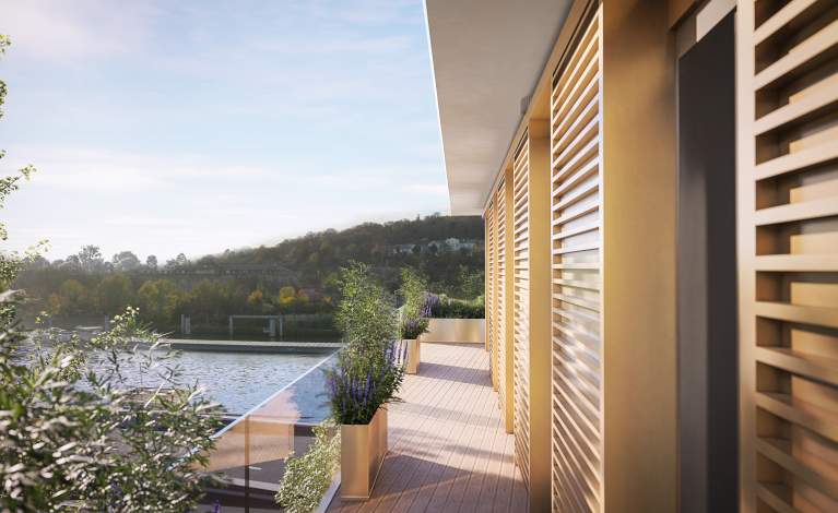 Perspective - balcon côté - boulogne