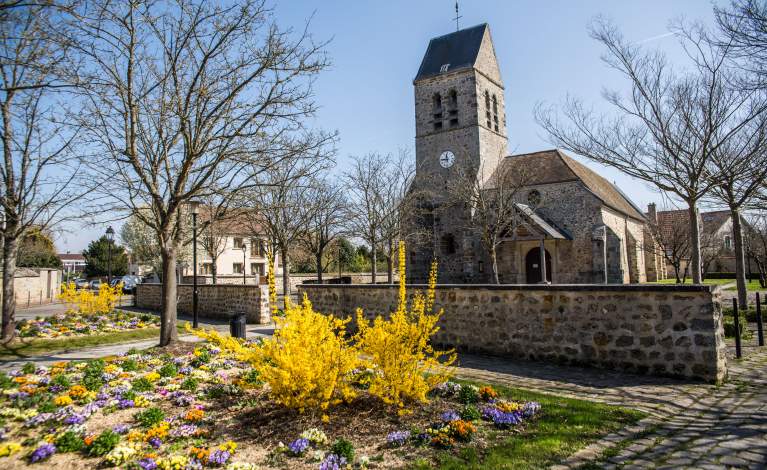 PHOTO ENVIRONNEMENT MONTIGNY EGLISE FLEURS